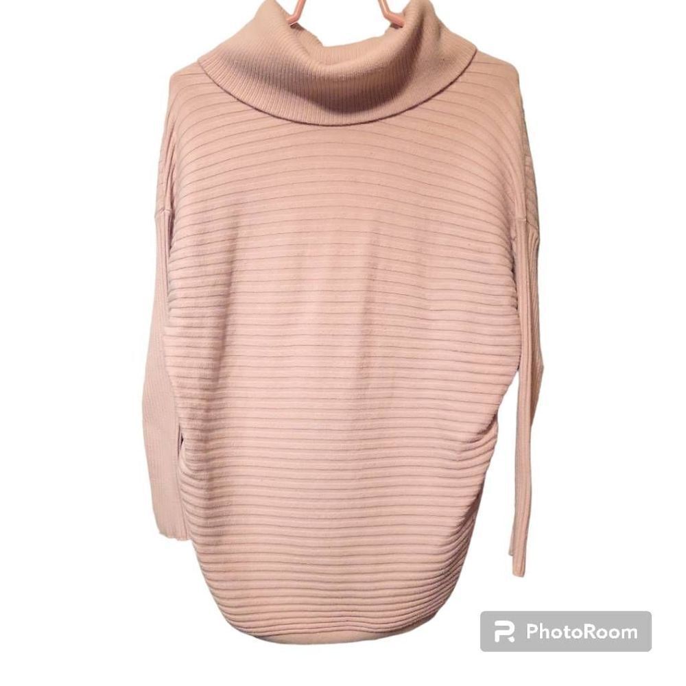 Chico's Cotton-Cashmere Blend Pink Cozy Ribbed Sweater Size 2 (L/12)